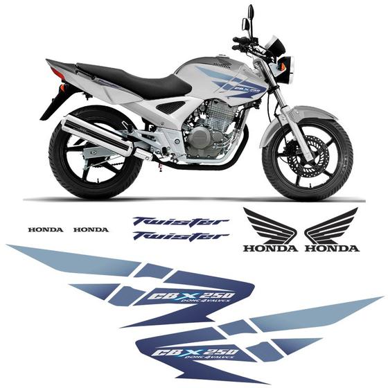 Imagem de Adesivos Faixa Tanque Moto Honda Twister Cbx 250 2008 Azul