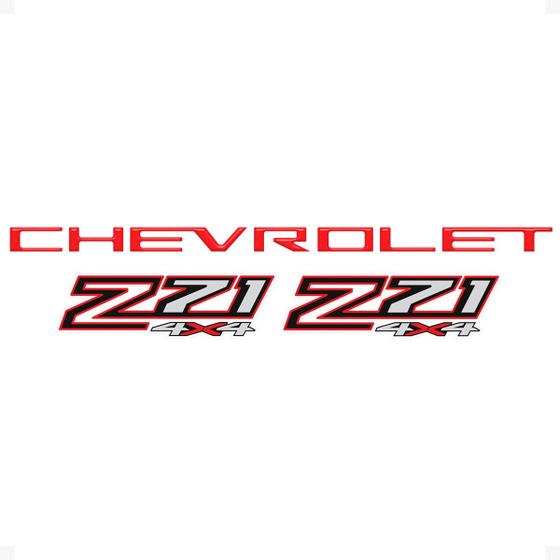 Imagem de Adesivos Faixa Traseira S10 2025 Chevrolet Vermelho + Z71