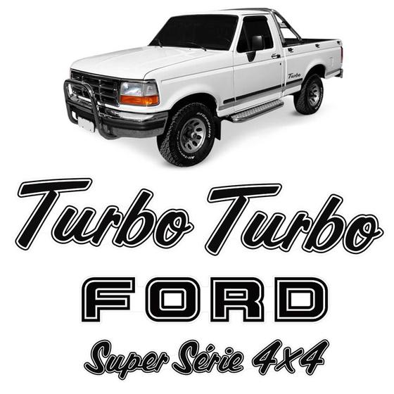 Imagem de Adesivos Ford F-1000 1993/1995 Turbo Super Série 4x4 Preto