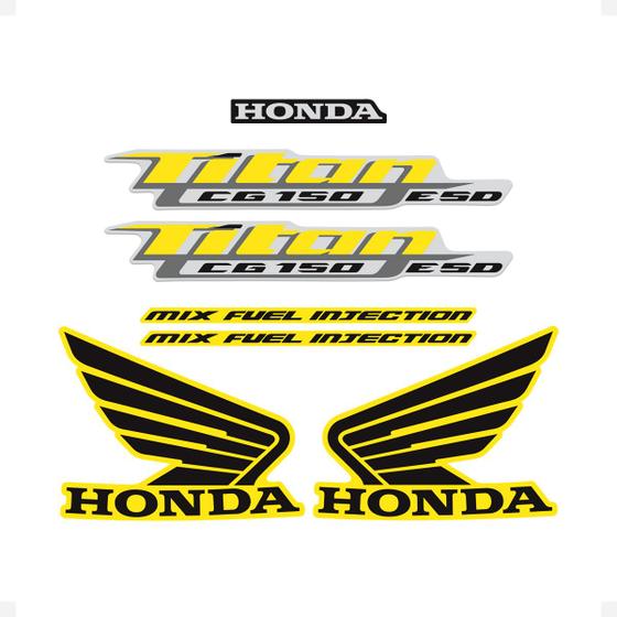 Imagem de Adesivos Honda CG Titan 150 MIX ESD 2011/2013 Moto Amarela