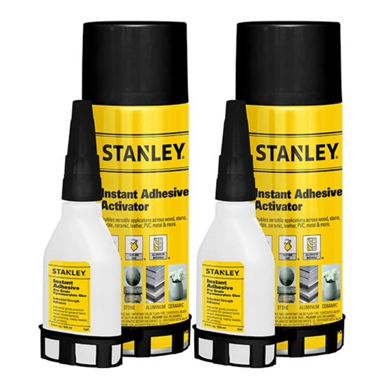 Imagem de Adesivos Instantâneos STANLEY - Super Cola Cyanoacrilato (Pacote com 2)