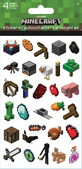 Imagem de Adesivos Minecraft - Conjunto com 4 Folhas