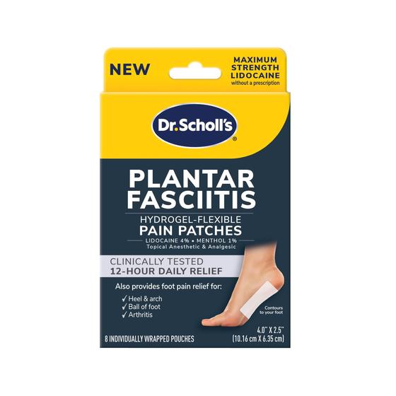 Imagem de Adesivos para dor: Fascite plantar do Dr. Scholl: 8 tratamentos