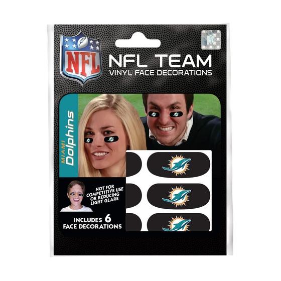 Imagem de Adesivos para Olhos Pretos The Party Animal NFL Miami Dolphins