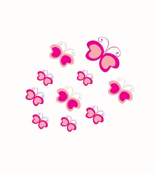 Imagem de Adesivos para porta quarto de bebe decorativos kit borboleta