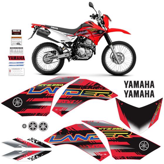 Imagem de Adesivos Para Yamaha Lander Xtz 250 2018/2019 Moto Vermelha