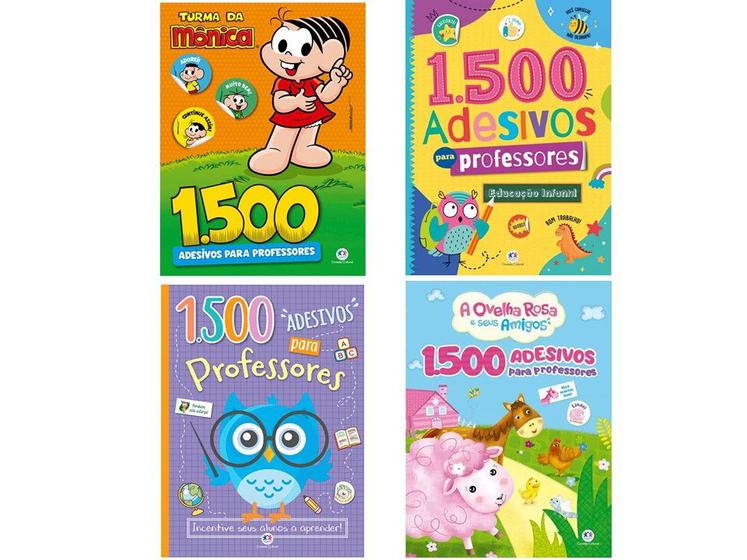 Imagem de Adesivos Pedagógicos - 4 livros com 1500 adesivos para professores - Ciranda Cultural