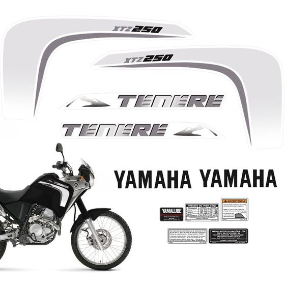 Imagem de Adesivos Tenere Xtz 250 Moto Yamaha Cinza Completo 2011/2012