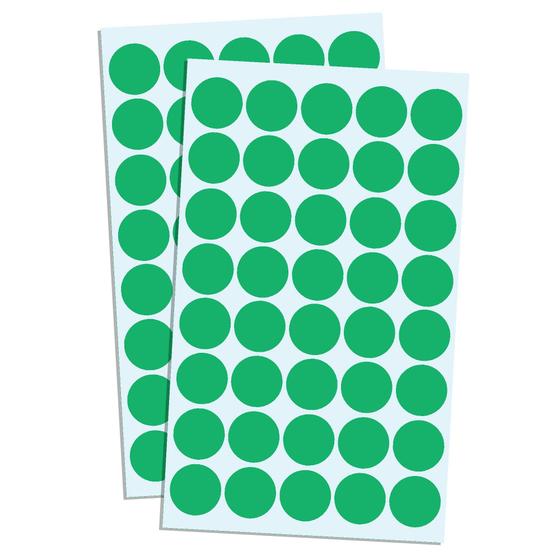 Imagem de Adesivos TownStix Round Dot 20mm Green Pack 8000