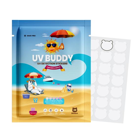 Imagem de Adesivos UV DACE PRO UV Buddy - Pacote com 28 Unidades em Formato de Urso