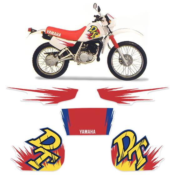 Imagem de Adesivos Yamaha Dt 180 1996 Faixa Vermelha Lateral/frontal