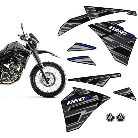 Imagem de Adesivos Yamaha Xt 660r 2015/2018 Faixa Lateral + Emblemas