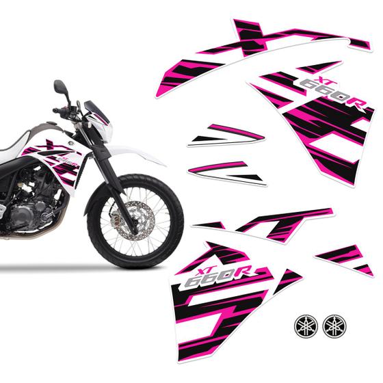 Imagem de Adesivos Yamaha Xt 660r 2015 Moto Branca Faixa + Emblemas