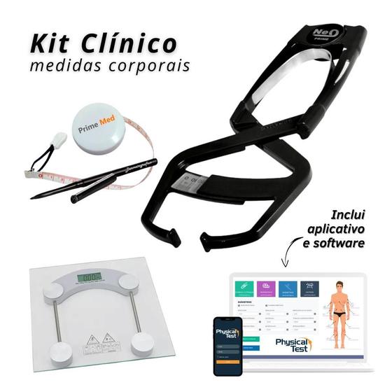 Imagem de Adipômetro Clínico Prime Med Neo + Balança - Kit Avaliação Física