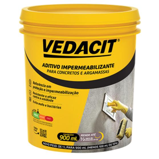 Aditivo Impermeabilizante 900ml Concreto Argamassa - Vedacit 711 Menor preço em Aditivo Impermeabilizante 900ml Concreto Argamassa - Vedacit 711