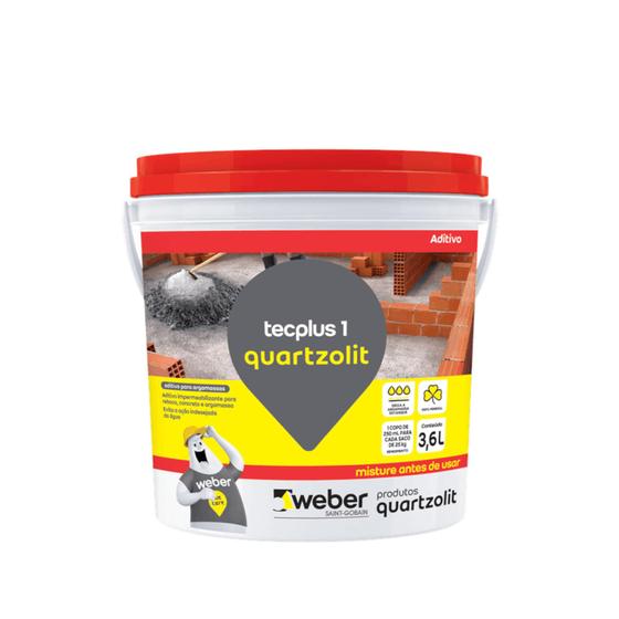 Aditivo Impermeabilizante Tecplus 1 3,6l - Quartzolit Menor preço em Aditivo Impermeabilizante Tecplus 1 3,6l - Quartzolit