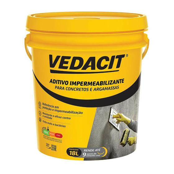 Aditivo Impermeabilizante Vedacit 18L Otto Baumg Menor preço em Aditivo Impermeabilizante Vedacit 18L Otto Baumg