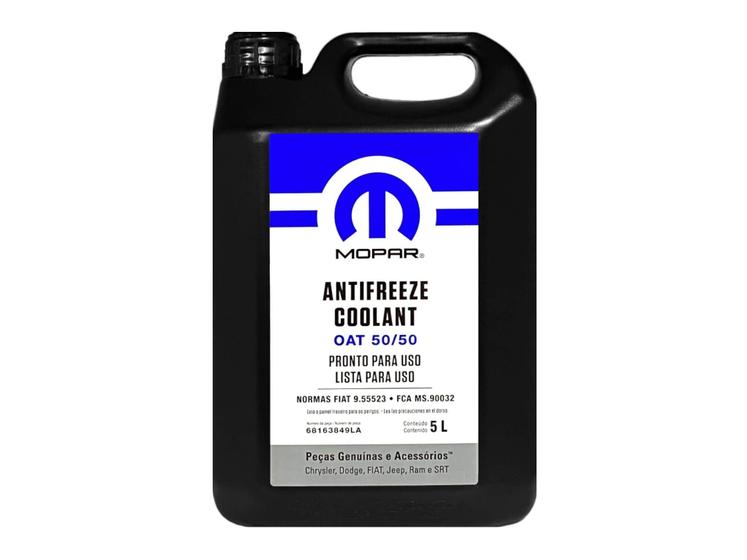 Aditivo Mopar Antifreeze Coolant Pronto para Uso 5 Litros Aditivo