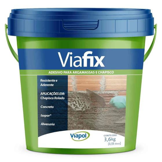 Imagem de Aditivo Plastificante Emulsão Para Argamassa E Chapisco Viafix 3.6kg Viapol