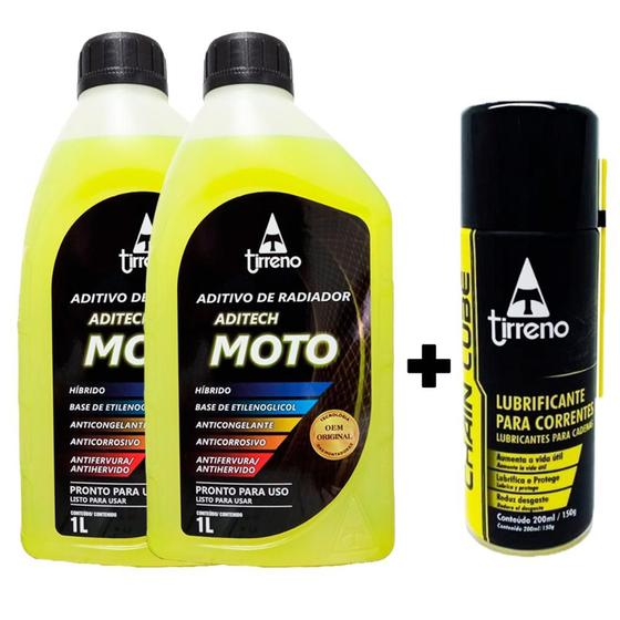 Imagem de Aditivo Radiador Para Moto + Graxa Chain Lube para Corrente