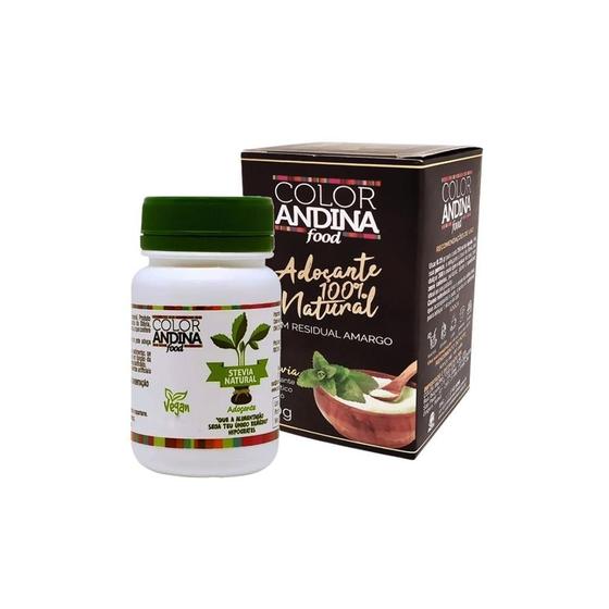 Imagem de Adoçante Color Andina Natural 100% Stevia 20g Sem Amargor Bolo Drinks Geleiras Café