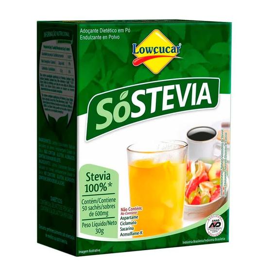 Imagem de Adoçante Dietético SóStevia Lowçucar 50 Sachês