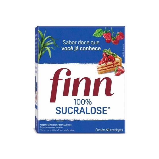 Imagem de Adoçante Finn Pó Sucralose C/50 Envelopes Pequenos