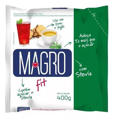 Imagem de Adoçante Fit Em Pó Magro Light Com Stévia Pacote De 400g Para Bebidas e Doces