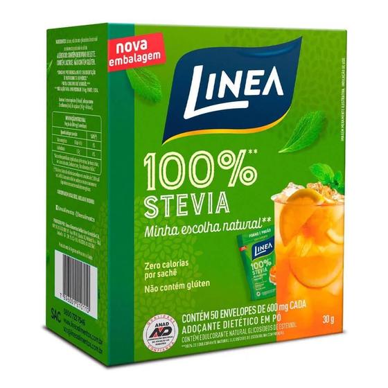 Imagem de Adoçante linea stevia com 50 envelopes