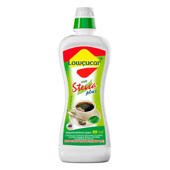 Imagem de Adoçante Lowçucar Plus Com Stevia Liquido 65Ml