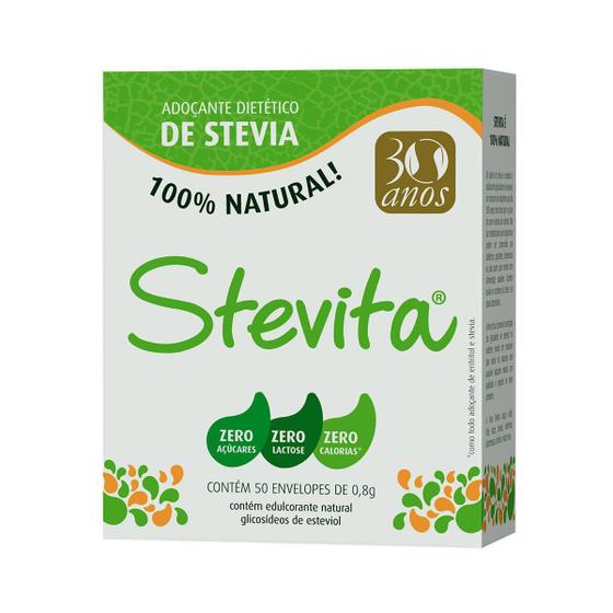 Imagem de Adoçante só Stevia com 50 sachês de 0,6g - Stevita