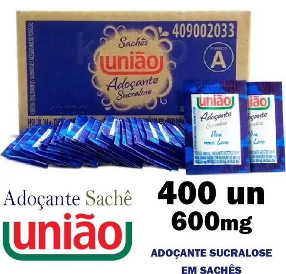 Imagem de Adoçante Sucralose União sachê 0,6g Caixa com 400 unid.