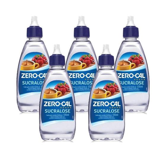 Imagem de Adoçante Zero Cal Sucralose Liquido 100Ml Kit 5