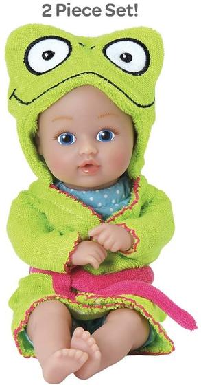 Imagem de Adora Baby Bath Toy Frog, 8,5 polegadas Bath Time Baby Tot Doll com corpo quickdri