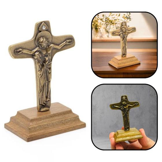 Imagem de Adorno De Mesa Crucifixo Cruz Da Unidade Pedestal 6 Cm