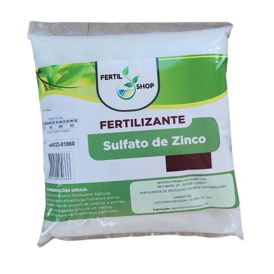 Imagem de Adubo Fertil Shop Fertilizante 2kg Sulfato De Zinco 20%zn 10%s  Solúvel 