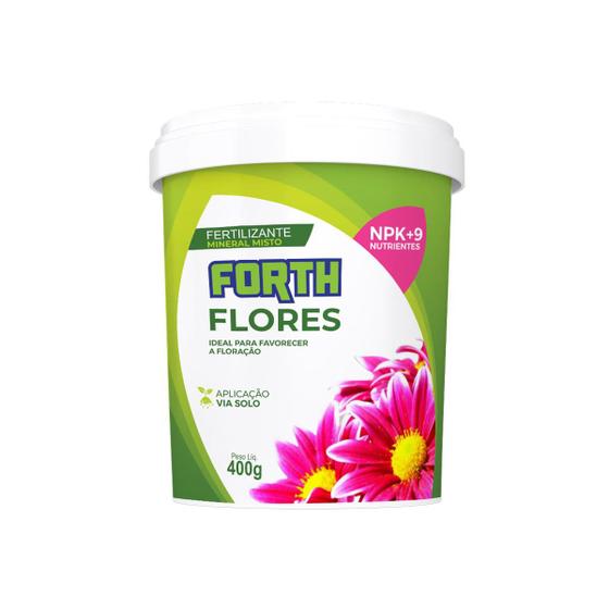 Imagem de Adubo Fertilizante Farelado Flores Balde 400g Jardim Completo Flor Rosa Floração - Forth Jardim