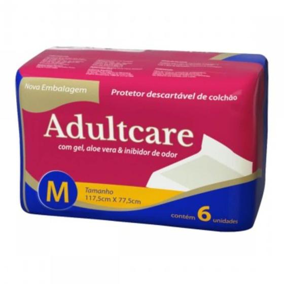 Imagem de Adultcare Protetor Descartável De Colchão M contém 6