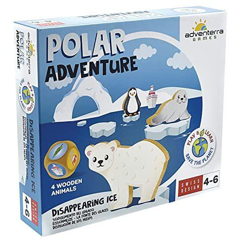 Imagem de Adventerra Games - Polar Adventure Disappearing Ice, Jogos de tabuleiro educativos para crianças de 4 a 8 anos - Jogos de tabuleiro para meninos e meninas - Recursos de aprendizagem para crianças de 4 anos ou mais - Jogos infantis de 4 a 8 anos