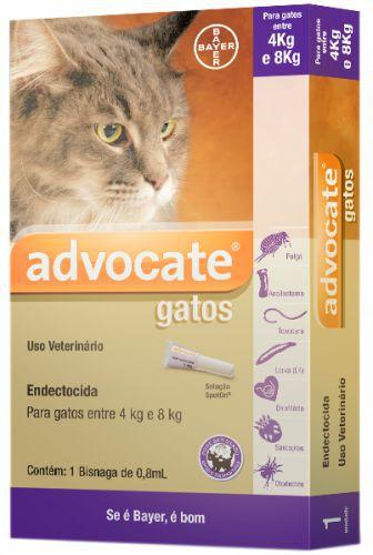 Imagem de Advocate Gatos 4 A 8kg 1 Pipeta