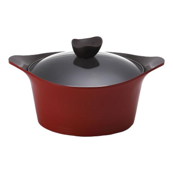 Imagem de Aeni - Caçarola 28cm/6,2L - Neoflam, Cor Vermelha, Alumínio Injetado com Revestimento Cerâmico Interno & Externo
