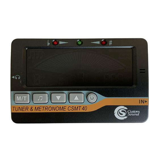 Afinador Metrônomo Gerador de Tom Custom Sound CSMT 40 Imagem de Afinador Metrônomo Gerador de Tom Custom Sound CSMT 40