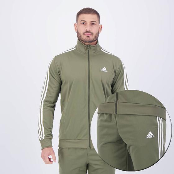 Imagem de Agasalho Adidas Tiro Verde e Branco