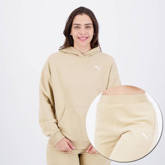 Imagem de Agasalho Puma Loungwear TR Feminino Bege