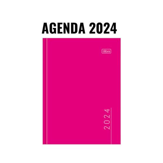 Imagem de Agenda 2024 TILIBRA Costurada Diária Pepper Rosa M4