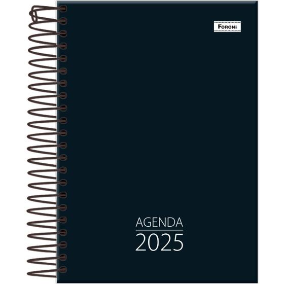 Imagem de Agenda 2025 Foroni cliff preto 117x164mm 176 folhas