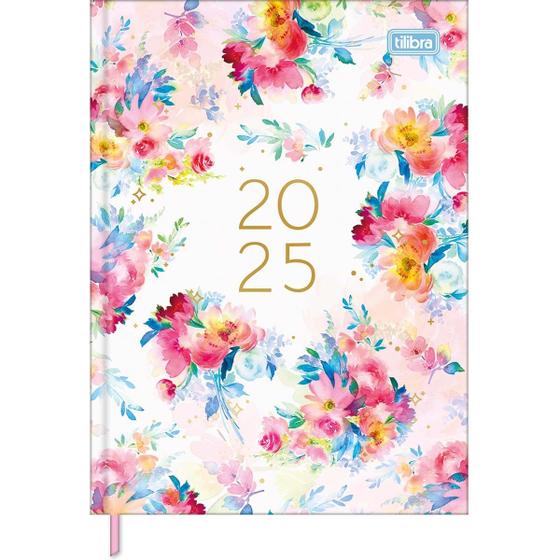 Imagem de Agenda 2025 TILIBRA Feminine Diária 112 Folhas Costurada Capa Dura 12,3 x 16,6cm M4