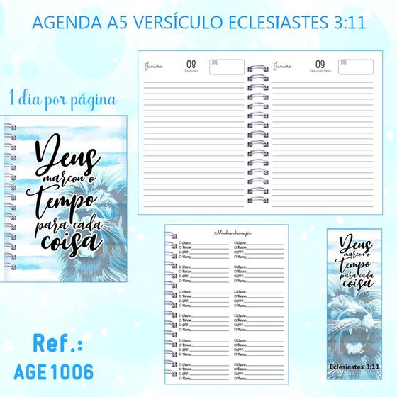 Imagem de Agenda A5 2023 - Versículos - Eclesiastes 3:11