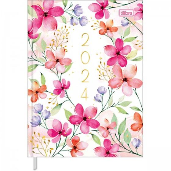 Imagem de Agenda costurada diária 12,3 x 16,6 cm feminine 2024