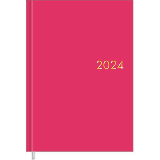 Imagem de Agenda costurado 2024 diaria napoli rosa pequeno tilibra